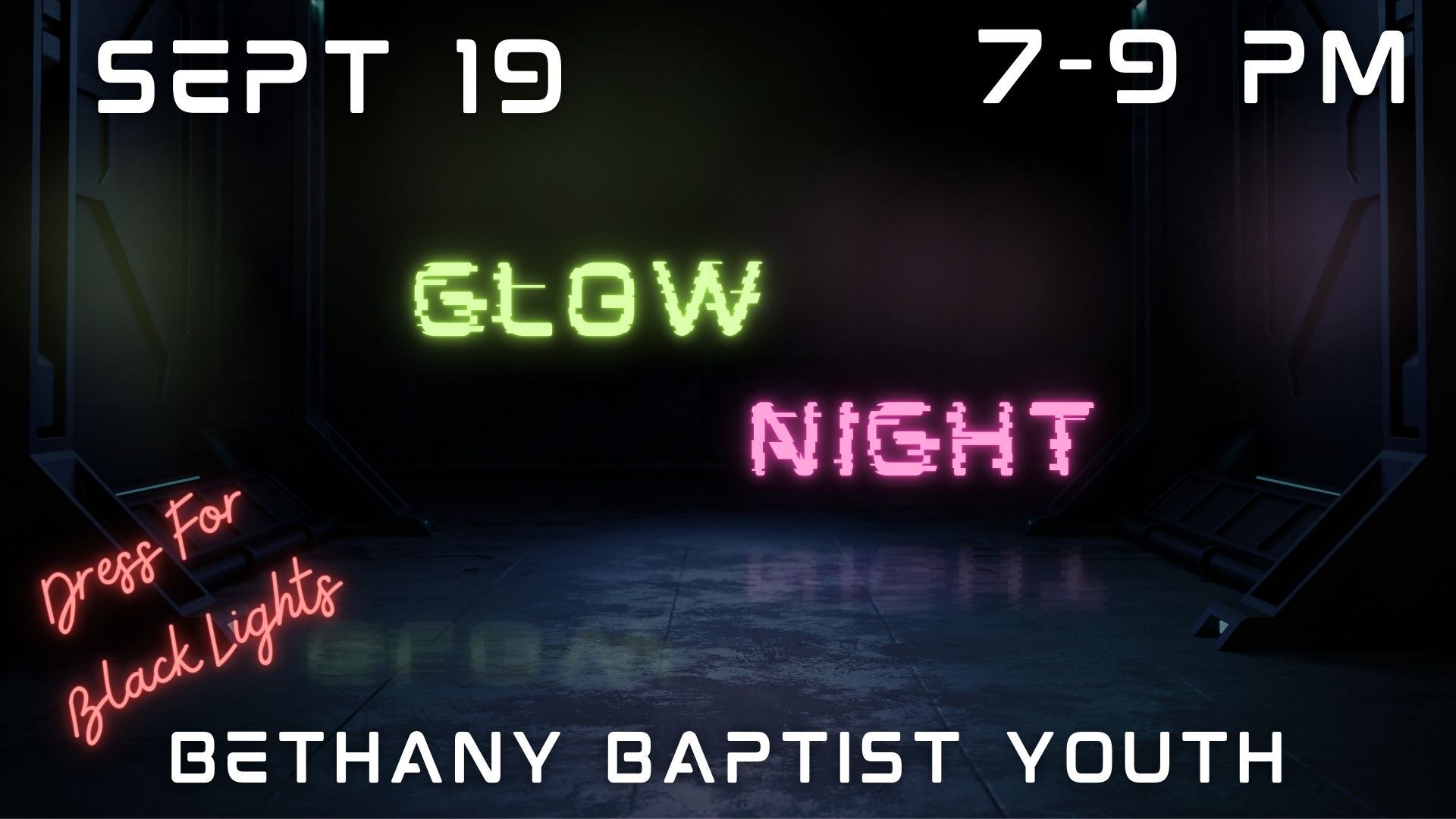 Sept 19th in the youth room for youth