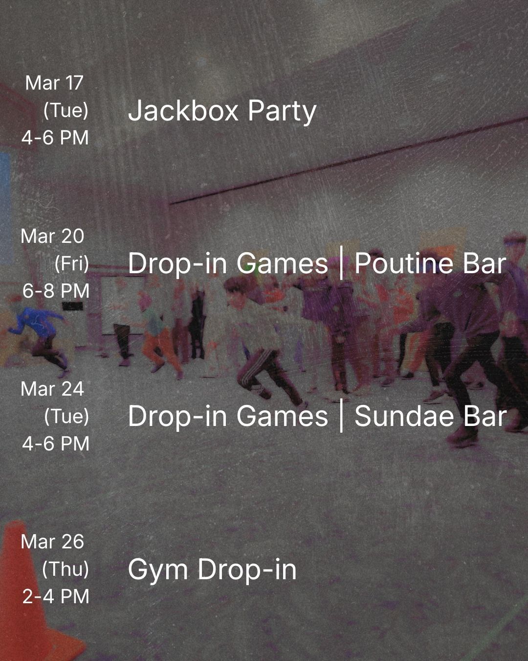 Spring Break Youth Calendar